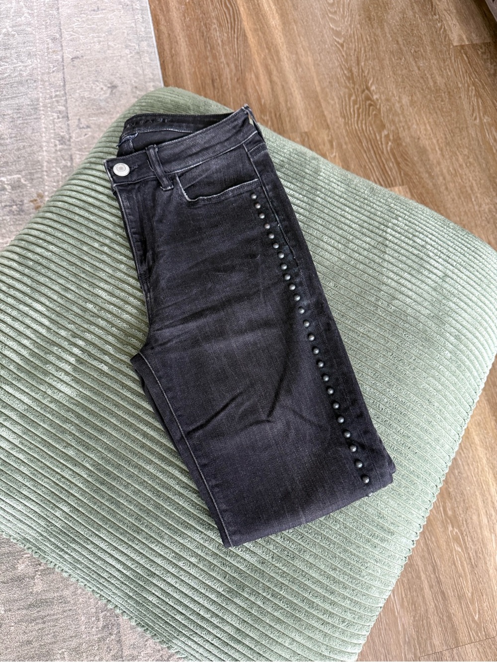 American Eagle Black Stud-Trim Women's Jeans